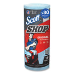 Load image into Gallery viewer, Shop Towels, Standard Roll, 1-ply, 9.4 X 11, Blue, 55/roll, 30 Rolls/carton
