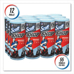 Load image into Gallery viewer, Shop Towels, Standard Roll, 1-ply, 9.4 X 11, Blue, 55/roll, 12 Rolls/carton
