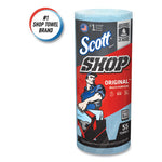 Load image into Gallery viewer, Shop Towels, Standard Roll, 1-ply, 9.4 X 11, Blue, 55/roll, 12 Rolls/carton

