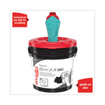 Load image into Gallery viewer, Power Clean Proscrub Pre-saturated Wipes, Cloth, 9.5 X 12, Citrus Scent, Green, 75/bucket
