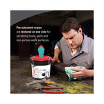 Load image into Gallery viewer, Power Clean Proscrub Pre-saturated Wipes, Cloth, 9.5 X 12, Citrus Scent, Green, 75/bucket
