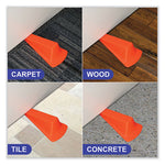 Load image into Gallery viewer, Giant Foot Doorstop, No-slip Rubber Wedge, 3.5w X 6.75d X 2h, Safety Orange

