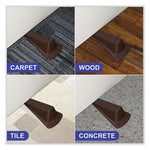Load image into Gallery viewer, Giant Foot Doorstop, No-slip Rubber Wedge, 3.5w X 6.75d X 2h, Brown, 2/pack
