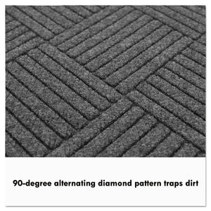 Ecoguard Diamond Floor Mat, Double Fan, 36 X 96, Charcoal