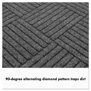 Ecoguard Diamond Floor Mat, Single Fan, 48 X 96, Charcoal