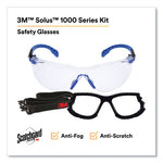 Load image into Gallery viewer, Solus 1000 Series Safety Glasses, Black/blue Plastic Frame, Clear Polycarbonate Lens
