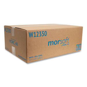 Morsoft Universal Roll Towels, 1-ply, 8" X 350 Ft, White, 12 Rolls/carton