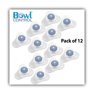 Urinal Screen With Non-para Deodorizer Block, Cherry Scent, White/blue, 12/carton