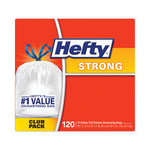 Load image into Gallery viewer, Strong Tall Kitchen Drawstring Bags, 13 Gal, 0.9 Mil, 23.75&quot; X 27&quot;, White, 120 Bags/box, 3 Boxes/carton
