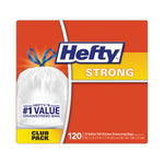 Load image into Gallery viewer, Strong Tall Kitchen Drawstring Bags, 13 Gal, 0.9 Mil, 24&quot; X 27.75&quot;, White, 120/box

