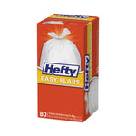 Load image into Gallery viewer, Easy Flaps Trash Bags, 13 Gal, 0.8 Mil, 23.75&quot; X 28&quot;, White, 80/box
