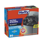 Load image into Gallery viewer, Ultra Strong Blackout Tall-kitchen Drawstring Bags, 13 Gal, 0.9 Mil, 23.75&quot; X 24.88&quot;, Black, 80 Bags/box, 3 Boxes/carton
