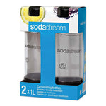 Load image into Gallery viewer, Carbonating Bottle Twin Pack, Plastic, 33 Oz, Clear/black
