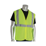 Load image into Gallery viewer, Ansi Class 2 Four Pocket Zipper Safety Vest, Polyester Mesh, 2x-large, Hi-viz Lime Yellow
