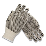 Load image into Gallery viewer, Pvc-dotted Cotton/polyester Work Gloves, Small, Gray/black, 12 Pairs
