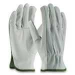 Load image into Gallery viewer, Top-grain Leather Drivers Gloves With Shoulder-split Cowhide Leather Back, Medium, Gray
