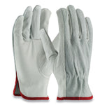 Load image into Gallery viewer, Top-grain Leather Drivers Gloves With Shoulder-split Cowhide Leather Back, Small, Gray
