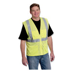 Load image into Gallery viewer, Ansi Class 2 Four Pocket Zipper Safety Vest, Polyester Mesh, 5x-large, Hi-viz Lime Yellow
