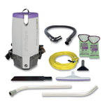 Load image into Gallery viewer, Super Coach Pro 10 Backpack Vacuum With Xover Fixed-length Two-piece Wand, 10 Qt Tank Capacity, Gray/purple
