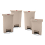 Load image into Gallery viewer, Streamline Resin Step-on Container, Front Step Style, 13 Gal, Polyethylene, Beige
