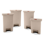 Load image into Gallery viewer, Streamline Resin Step-on Container, Front Step Style, 24 Gal, Polyethylene, Beige
