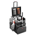 Load image into Gallery viewer, Executive Quick Clean Janitorial Cart, Synthetic Fabric, 16 Compartments, 14.25&quot; X 16.5&quot; X 25&quot;, Dark Gray
