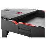 Load image into Gallery viewer, Heavy Duty Adaptable Utility Cart, Plastic, 2 Shelves, 500 Lb Capacity, 25.2&quot; X 51.5&quot; X 36&quot;, Black
