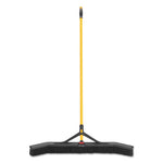 Load image into Gallery viewer, Maximizer Push-to-center Broom, Poly Bristles, 36 X 58.13, Steel Handle, Yellow/black
