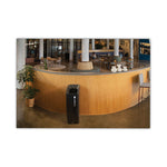 Load image into Gallery viewer, Sustain Decorative Refuse With Recycling Lid, 15 Gal, Metal/plastic, Black
