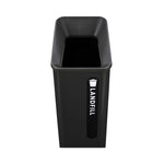 Load image into Gallery viewer, Sustain Decorative Refuse With Recycling Lid, 15 Gal, Metal/plastic, Black
