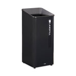 Load image into Gallery viewer, Sustain Decorative Refuse With Recycling Lid, 23 Gal, Metal/plastic, Black
