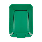 Load image into Gallery viewer, Sustain Decorative Refuse With Recycling Lid, 15 Gal, Metal/plastic, Black/green
