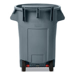 Load image into Gallery viewer, Vented Wheeled Brute Container, 44 Gal, Plastic, Gray
