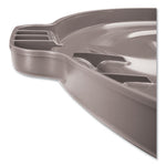 Load image into Gallery viewer, Brute Self-draining Flat Top Lid, For 32 Gal Round Brute Containers, 22.25&quot; Diameter, Gray
