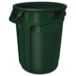 Load image into Gallery viewer, Vented Round Brute Container, 32 Gal, Plastic, Dark Green
