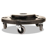 Load image into Gallery viewer, Brute Round Twist On/off Dolly, 250 Lb Capacity, 18&quot; Dia X 6.63&quot;h, Fits 20 To 55 Gallon Brute Containers, Black
