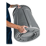 Load image into Gallery viewer, Vented Round Brute Container, 44 Gal, Plastic, Gray
