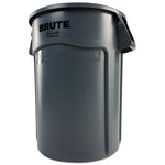 Load image into Gallery viewer, Vented Round Brute Container, 44 Gal, Plastic, Gray
