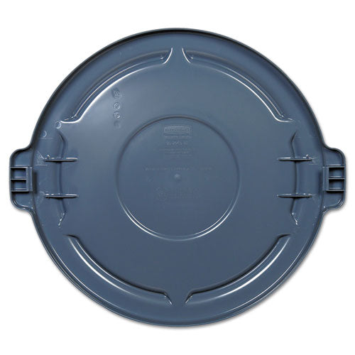 Brute Self-draining Flat Top Lids, 24.5" Diameter X 1.5h, Gray