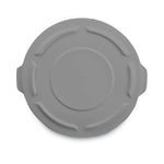 Load image into Gallery viewer, Brute Self-draining Flat Top Lids For 55 Gal Round Brute Containers, 26.75&quot; Diameter, Gray
