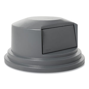 Round Brute Dome Top Lid For 55 Gal Waste Containers, 27.25" Diameter, Gray