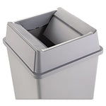 Load image into Gallery viewer, Untouchable Square Swing Top Lid, Plastic, 20.13w X 20.13d X 6.25h, Gray
