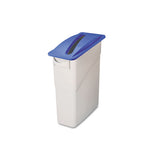 Load image into Gallery viewer, Slim Jim Paper Recycling Top, 20.38w X 11.38d X 2.75h, Dark Blue
