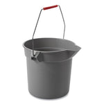 Load image into Gallery viewer, 10 Quart Plastic Utility Pail, Plastic, Gray, 10.5&quot; Dia
