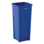 Load image into Gallery viewer, Untouchable Square Waste Receptacle, 23 Gal, Plastic, Blue
