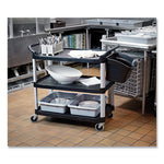 Load image into Gallery viewer, Xtra Utility Cart With Open Sides, Plastic, 3 Shelves, 300 Lb Capacity, 40.63&quot; X 20&quot; X 37.81&quot;, Black
