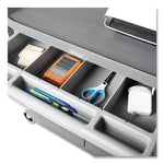 Load image into Gallery viewer, Xtra Instrument Cart With Locking Storage Area, Plastic, 3 Shelves, 300 Lb Capacity, 20&quot; X 40.63&quot; X 37.8&quot;, Gray
