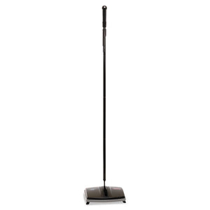 Floor And Carpet Sweeper, 44" Handle, Black/gray