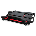 Load image into Gallery viewer, Convertible Utility Cart, Plastic, 2 Shelves, 400 Lb Capacity, 23.88&quot; X 45.13&quot; X 34.38&quot;, Black
