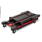 Load image into Gallery viewer, Convertible Utility Cart, Plastic, 2 Shelves, 400 Lb Capacity, 23.88&quot; X 45.13&quot; X 34.38&quot;, Black

